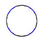 Zusammengebauter abnehmbarer Gymnastik Hula Hoop Ring 60 90cm H-1 41169374