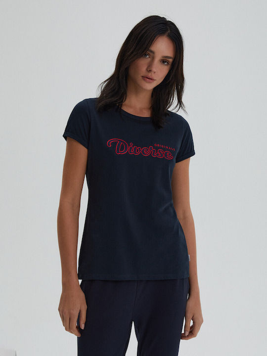 Diverse System Damen T-shirt Navy