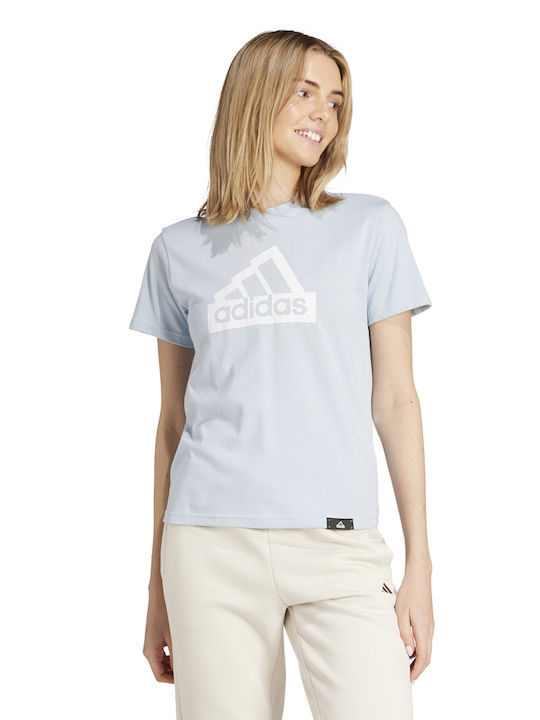 Adidas Women's Athletic Blouse Short Sleeve Blue