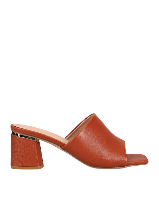 Migato Leder Mules mit Chunky Hoch Absatz in Ta...