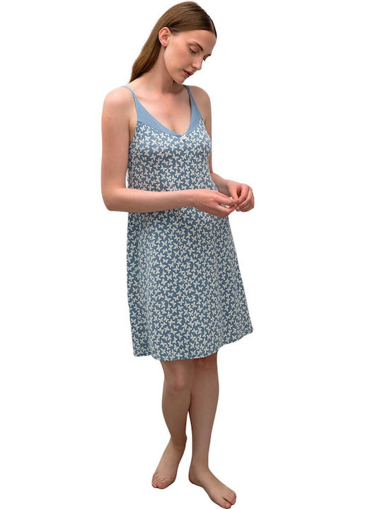 Vamp Summer Women's Nightdress Light Blue