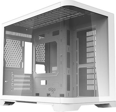 Darkflash Mini Tower Computer Case with Window Panel White