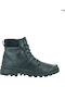 Leder Stiefeletten Damen Schwarz