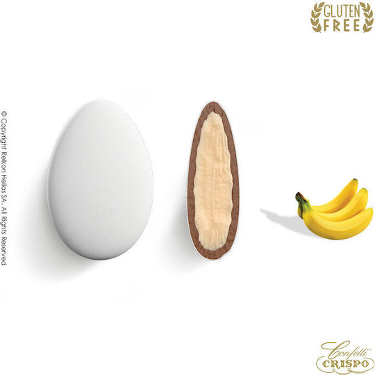 Confetti Crispo Κουφέτα Cioco Passion în Formă Forma de migdale cu Aromă de Banană Alb 1000gr