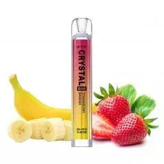 SKE Crystal Единично Употребимо Електронно Цигара 500 Вдишвания Strawberry Banana 2ml 20mg Червен