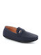 Leder Herren Mokassins in Blau Farbe
