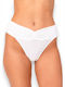 High-waisted Women's Brazil with Lace White