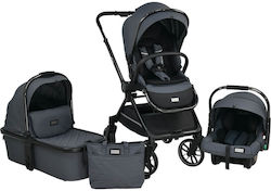Bebe Stars Adjustable 3 in 1 Baby Stroller Gray