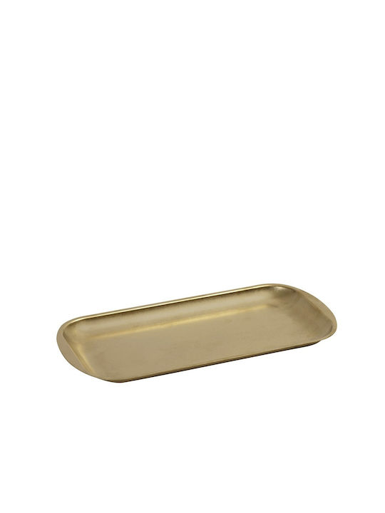 Espiel Snow Servierplatte Rechteckig Rostfreier Stahl Gold 41x23cm 2Stück