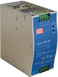 Mean Well Τροφοδοτικό Ράγας με Έξοδο 48V και Ισχύ 240W 5A