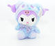 Mohicans Black Line Purple Plush Toy Kuromi Hello Kitty for 3+ Years 22 cm