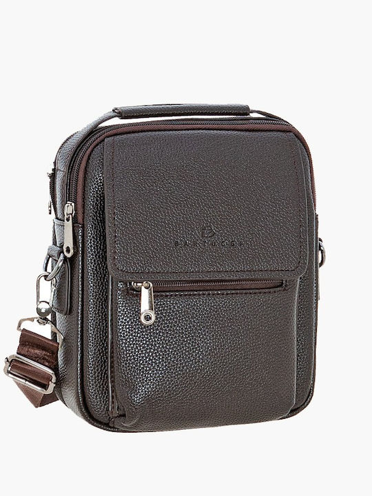 Leather Men's Bag Messenger Brown