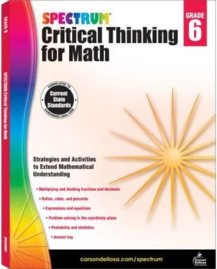 Critical Thinking For Math Gr 6 Carson Dellosa Critical Thinking For Math Gr 6 Carson Dellosa