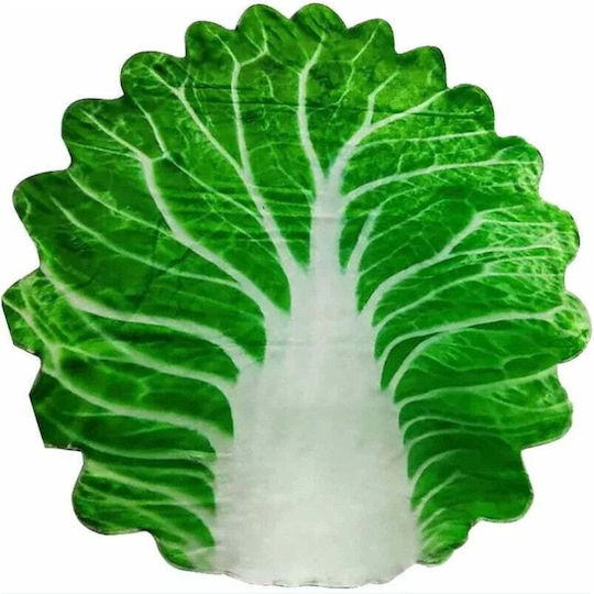 Flannel Blanket Flippy Hat Set Lettuce Leaf Shape Newborns Polyester Material 85 Cm Green