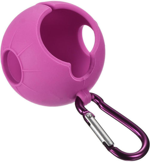 Red-pink Silicone Golf Ball Grabber Carabiner