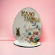 Three-dimensional "Happy Easter" Bunny Egg