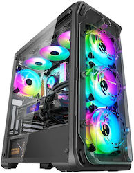 Segotep Lux 360 Middle Tower Cutie de calculator cu iluminare RGB Negru