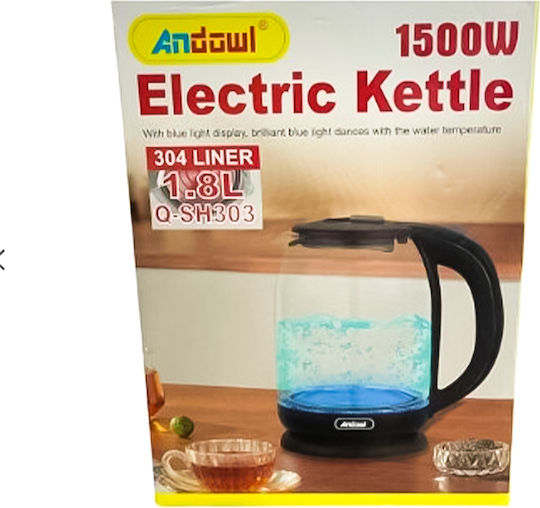 Andowl Kettle 1.8lt 1500W Black