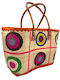Mohicans Black Line Straw Beach Bag Beige