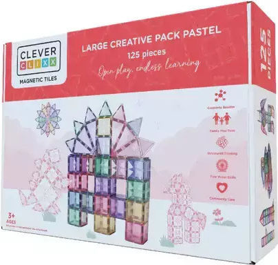 Cleverclixx Magnetisches Spielzeug Bau- und Konstruktionsspielzeug für Kinder ab 3 Jahren