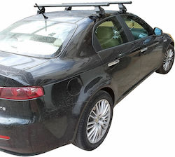 Menabo Μπάρες Οροφής Μεταλλικές 112εκ. για Alfa Romeo Alfa 159 2005-2013 (Σετ με πόδια) Μαύρες