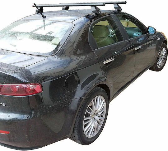 Menabo 112cm. für Alfa Romeo Alfa 159 2005-2013 (mit Dachträgerfüßen) Schwarze