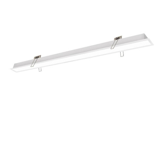 Viokef Commercial Linear Recessed LED Ceiling Light 37W Warm White 142cm