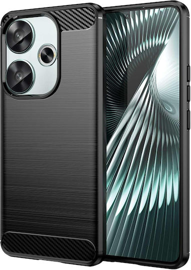 Techsuit Carbon Back Cover Silicon Negru (Poco F6)