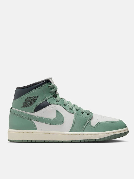 Jordan Air Jordan 1 Retro Mid Γυναικεία Μποτάκια Sail / Anthracite / Jade Smoke