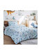 Lino Home Sheet Set Single Cotton Didi Lblue 170x260cm 3pcs