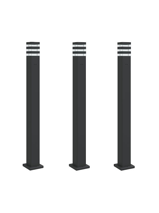 vidaXL Outdoor Floor Lamp Small Post 11W IP44 for E27 Bulb Black