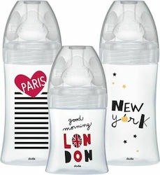 Dodie Set aus Plastikflaschen Gegen Koliken mit Silikonsauger 150ml 3Stück
