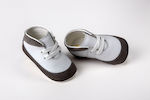 Ever Kid Gray Baptism Leather Soft Sole Sneakers