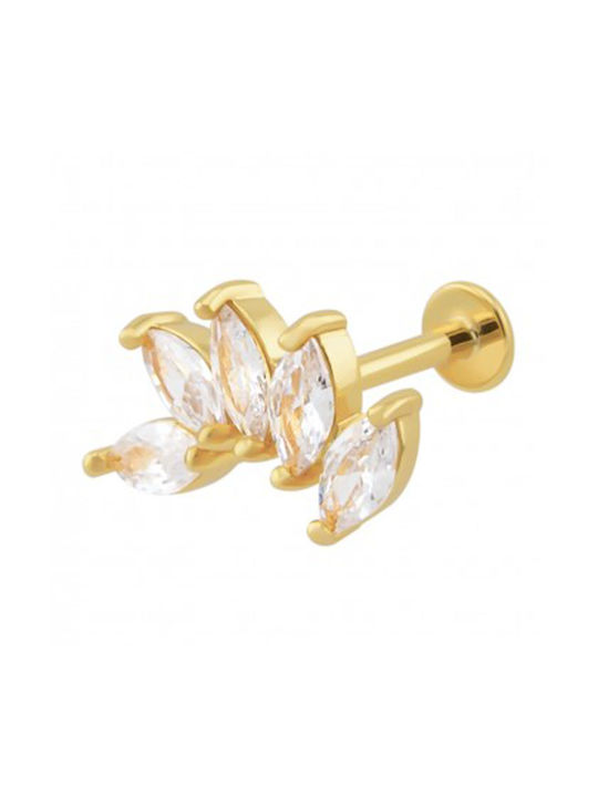 Stainless Steel Gold Plated Zircon Ear Cuff Lbt1022ch