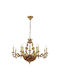 Elmark Alexander Candelabru 12xE14 Cu Cristale Bronz 955ALEXANDER12