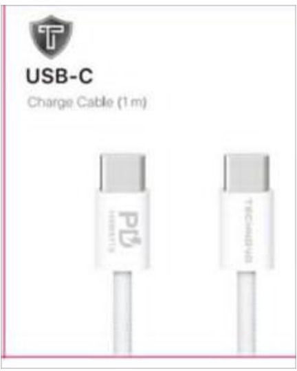 Technovo USB 2.0 Kabel USB-C Männlich - USB-C Weiß 1m