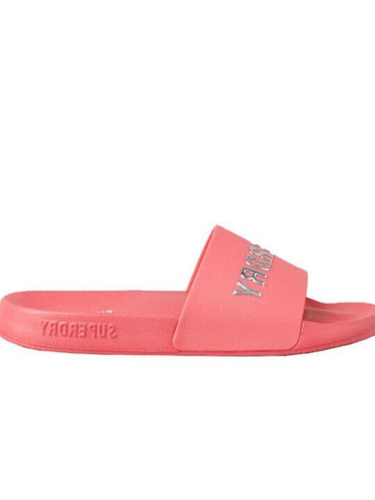 Superdry Slides σε Φούξια Χρώμα