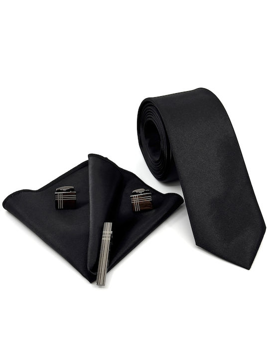 Legend Accessories Herren Krawatten Set in Schwarz Farbe