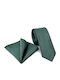Legend Accessories Männliches Krawatten Monochrom in Grün Farbe Set