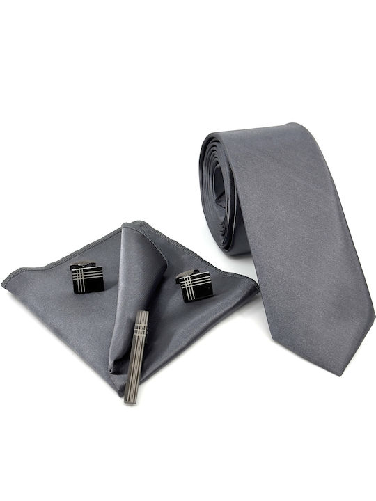 Legend Accessories Herren Krawatten Set in Gray Farbe