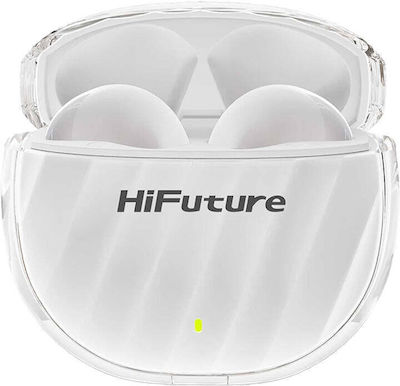 HiFuture FlyBuds 3 Bluetooth Handsfree Ακουστικά με Αντοχή στον Ιδρώτα και Θήκη Φόρτισης Λευκά