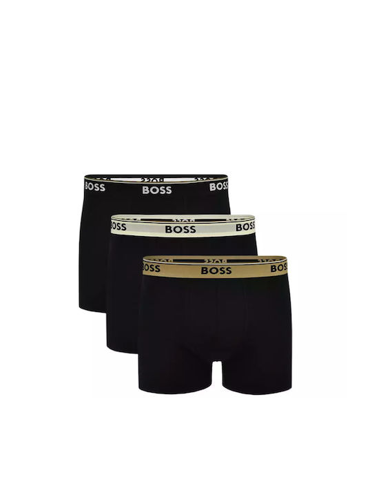 Hugo Boss Boxeri pentru bărbați Negre 3Pachet