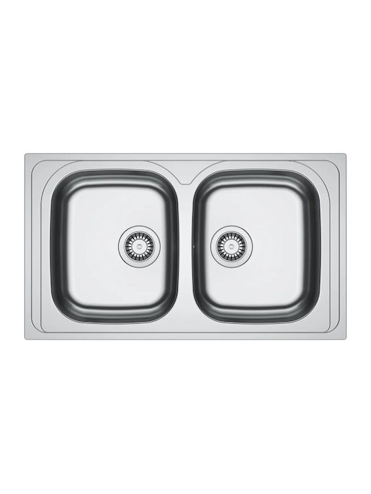 Franke Spark Skx 620-34-34 3011743803 Drop-In Sink Inox W86xD50cm Silver