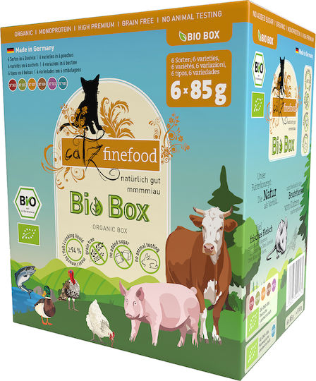 Catz Finefood Nassfutter für Erwachsene Katzen in Beutel mit Meat 6x85gr