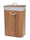 Laundry Basket Bamboo with Cap 40x30x60cm Brown