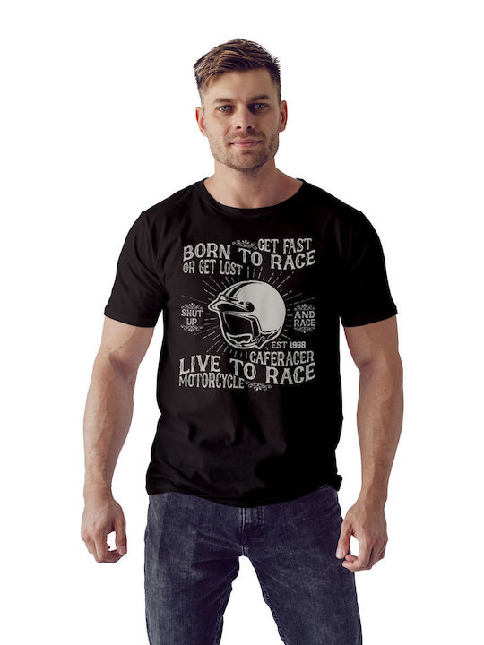 Pop Culture T-shirt Μαύρο Born To Race