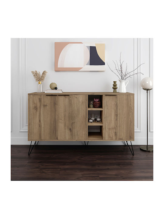 Bufet Clara Din Lemn Culoare Nuc Deschis 142x35.6x83cm