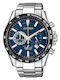 Citizen Ανδρικό Ρολόι 43mm Χρονογράφος Eco - Drive με Ασημί Μεταλλικό Μπρασελέ