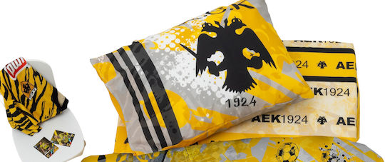 Palamaiki Aek Детски калъфи за възглавници от 100% памук 52x72бр Сив