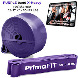 PrimaFit Ластик За Фитнес Цикъл Лилав 2.08м